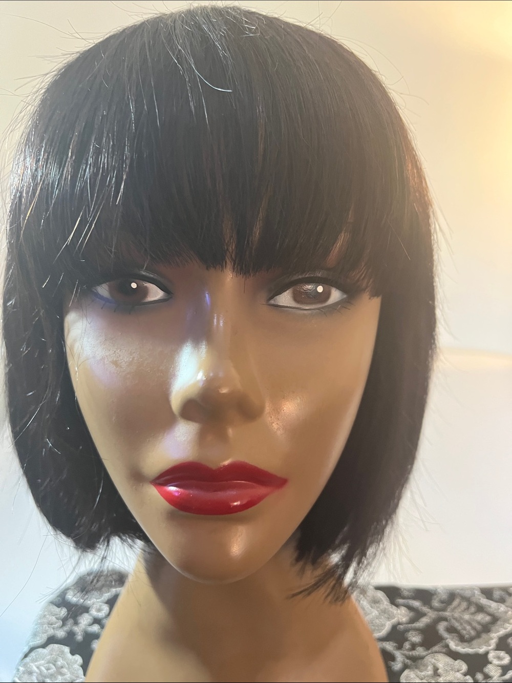 Black Short Bob Wig with Bangs - Classic Women Hair